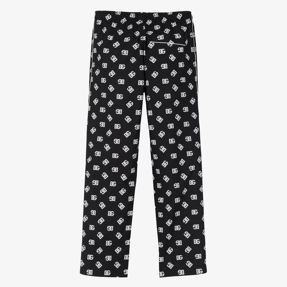 Dolce & Gabbana - Teen Black & White DG Logo Trousers