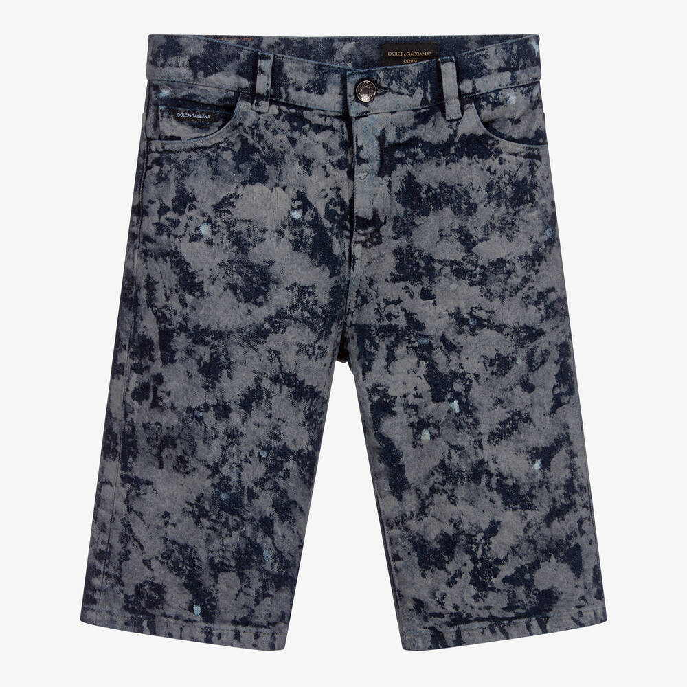 Dolce & Gabbana - Blaue Teen Jeans-Shorts mit Logo | Childrensalon