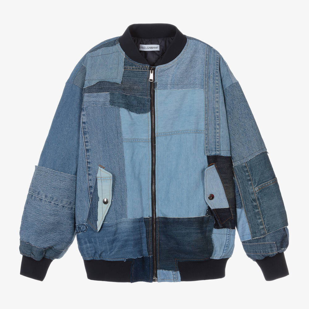 Blue jean bomber jacket on sale