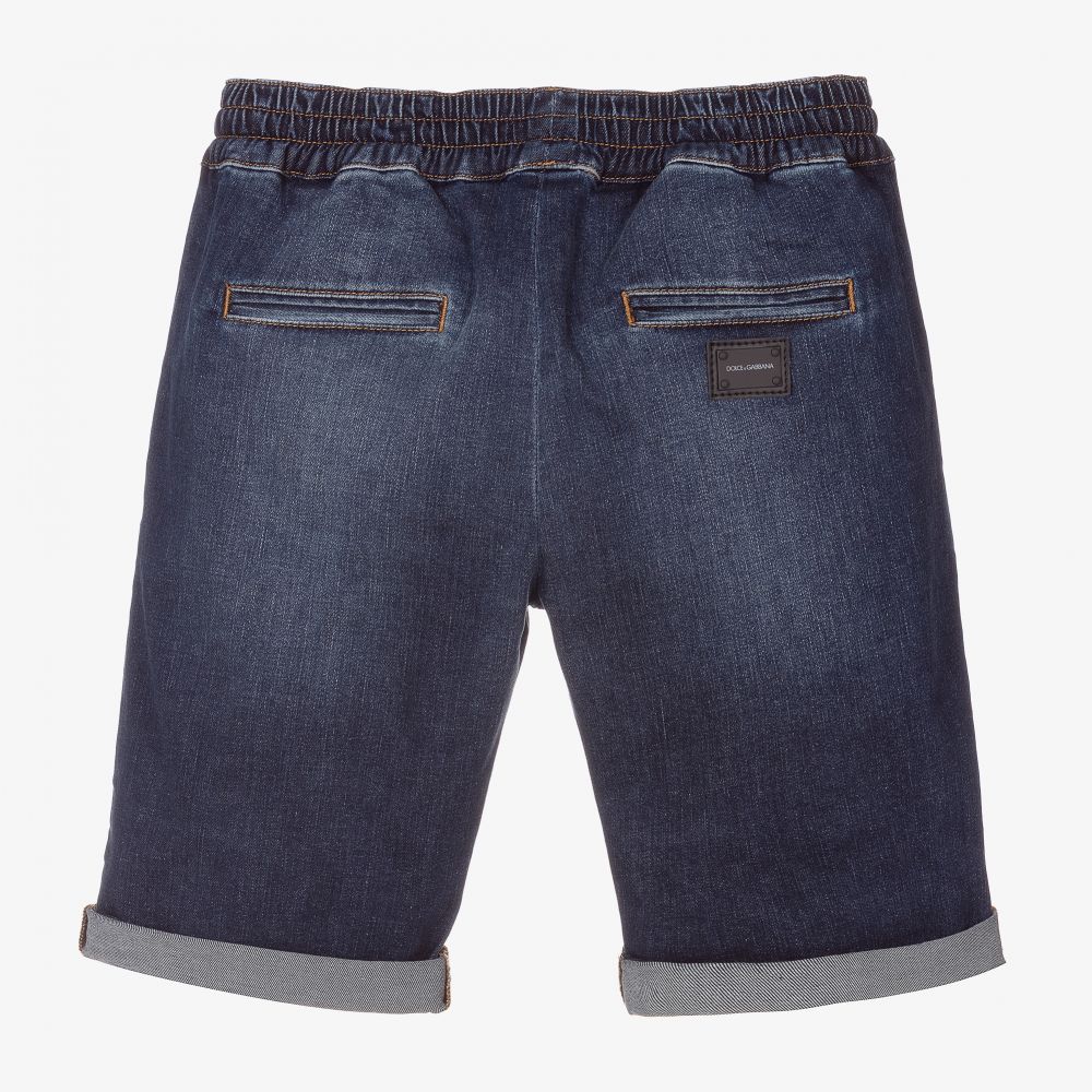 Dolce & Gabbana-Teen Blue Denim Shorts | Childrensalon Outlet