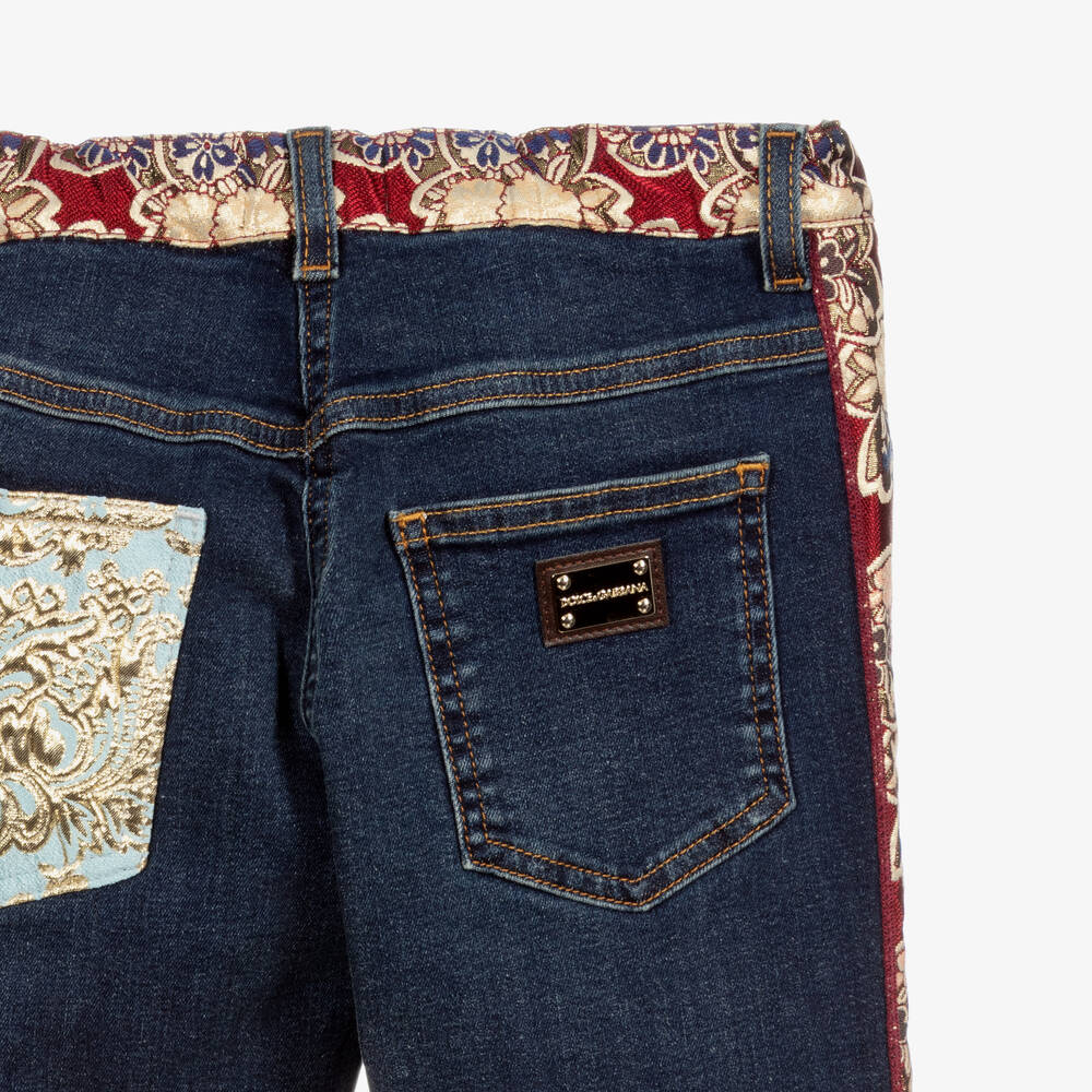 Dolce & Gabbana-Teen Blue Denim Slim-Fit Jeans | Childrensalon Outlet