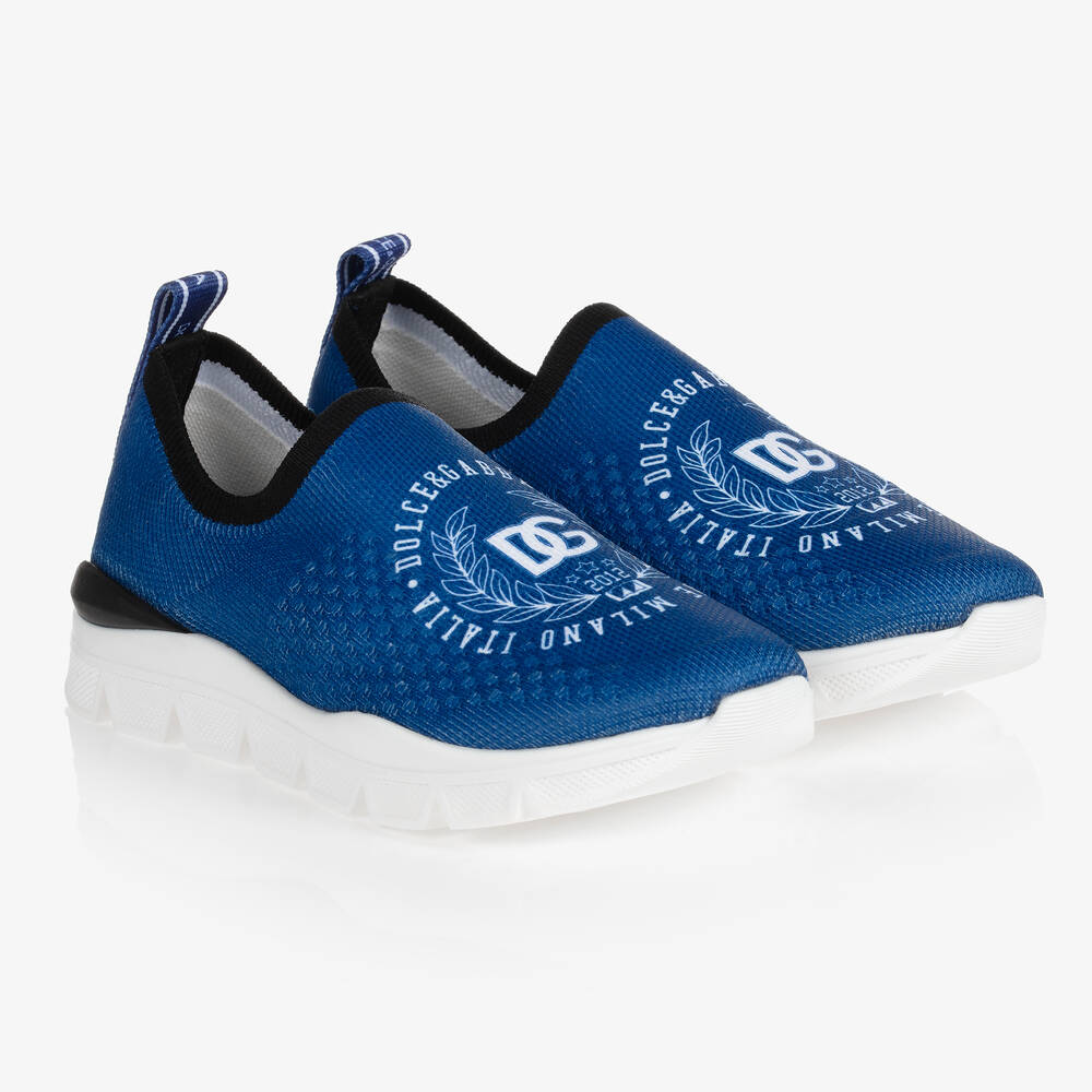 Dolce & Gabbana - Blaue Teen Schlupfschuhe | Childrensalon