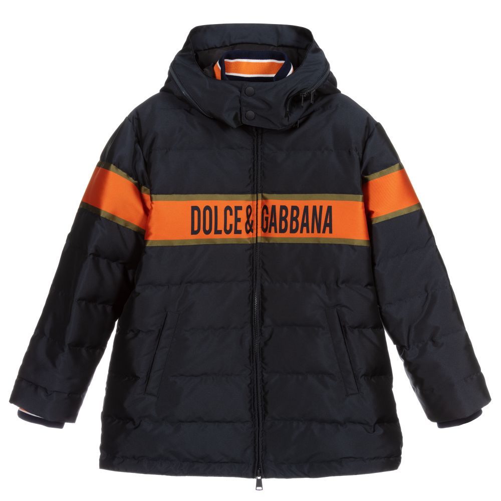Dolce & Gabbana - Teen Blue & Orange Logo Coat | Childrensalon
