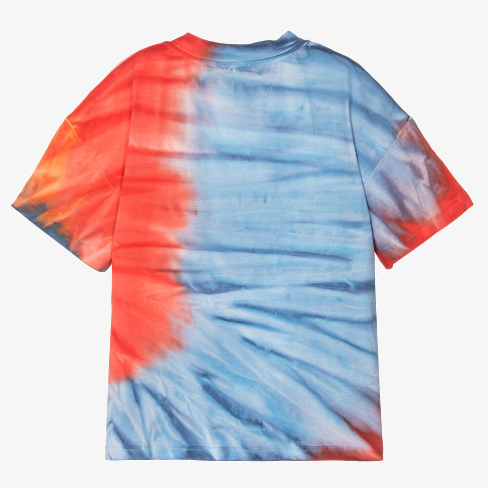 Dolce & Gabbana-Teen Blue & Red Tie-Dye T-Shirt | Childrensalon Outlet