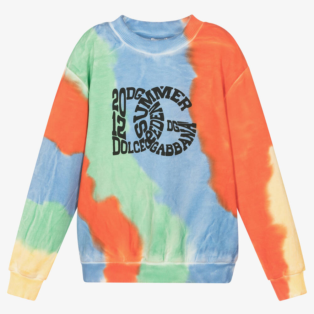 Dolce & Gabbana - Blaues Teen Batik-Sweatshirt | Childrensalon