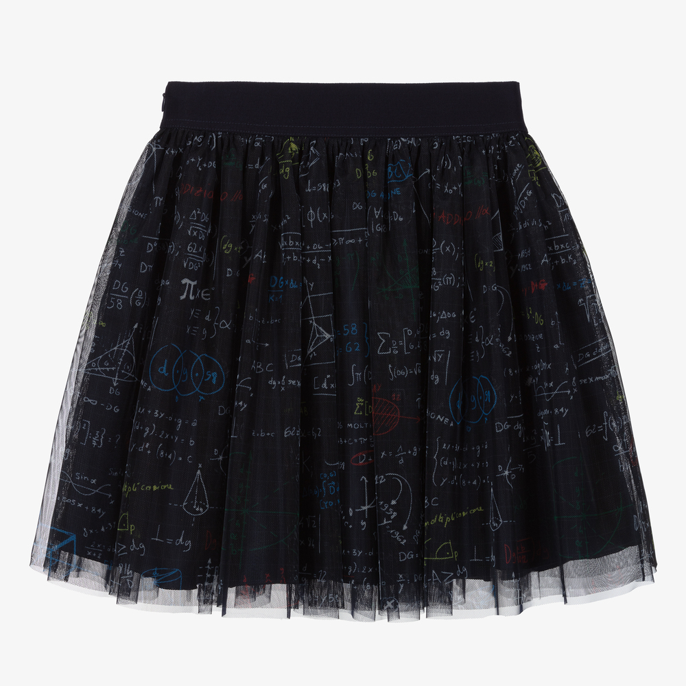 Dolce & Gabbana-Teen Blue Tulle Algebra Skirt | Childrensalon Outlet