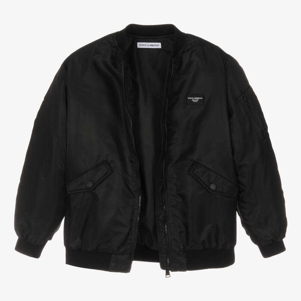 Dolce & Gabbana - Teen Boys Black Bomber Jacket