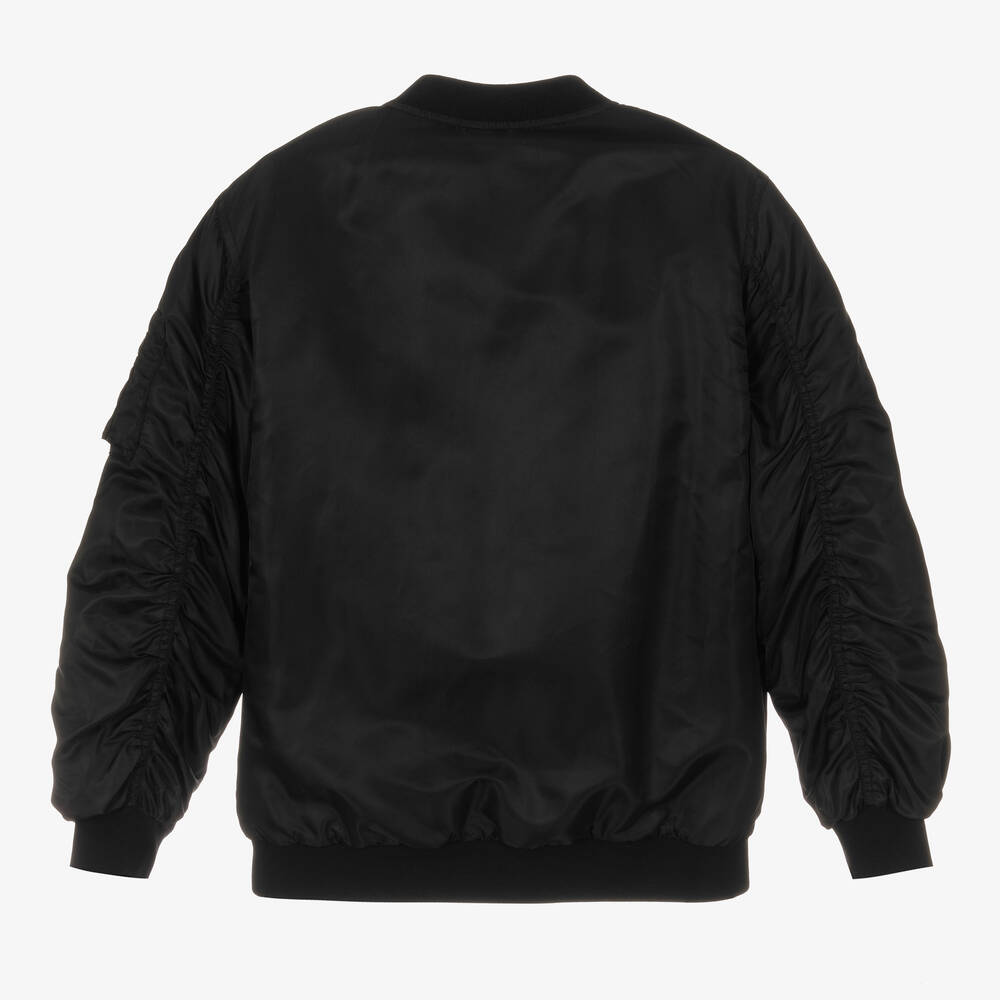 Dolce Gabbana Teen Boys Black Bomber Jacket