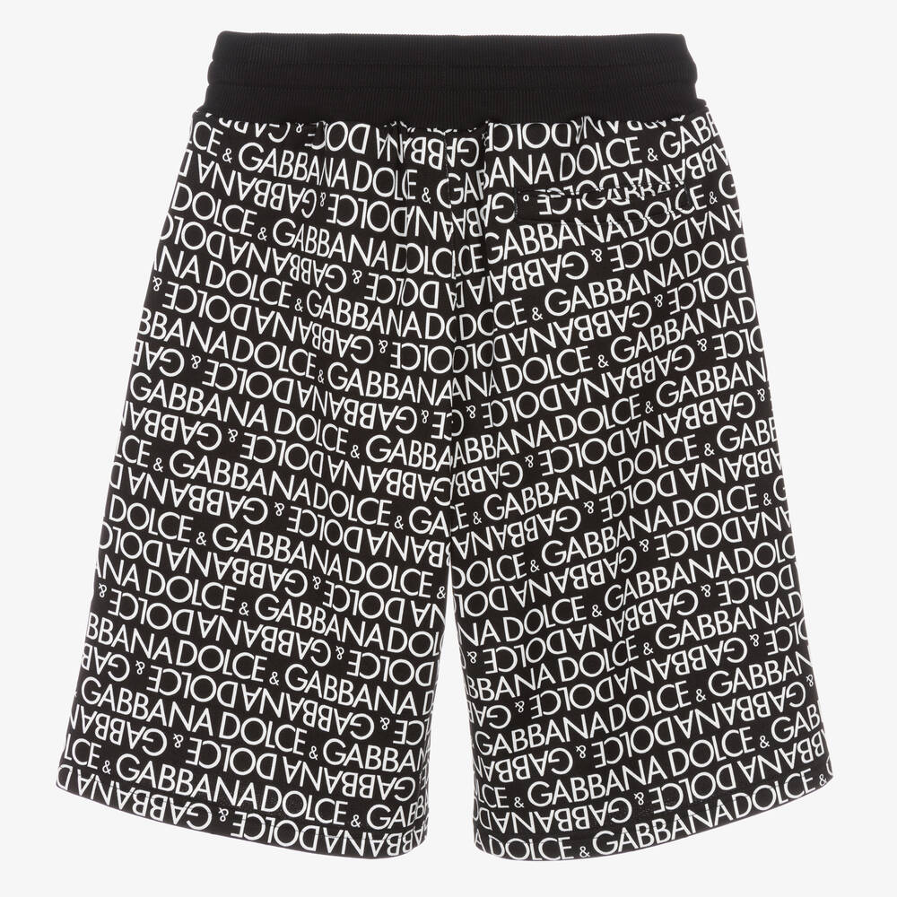 Dolce & Gabbana-Черные шорты из хлопкового джерси | Childrensalon Outlet