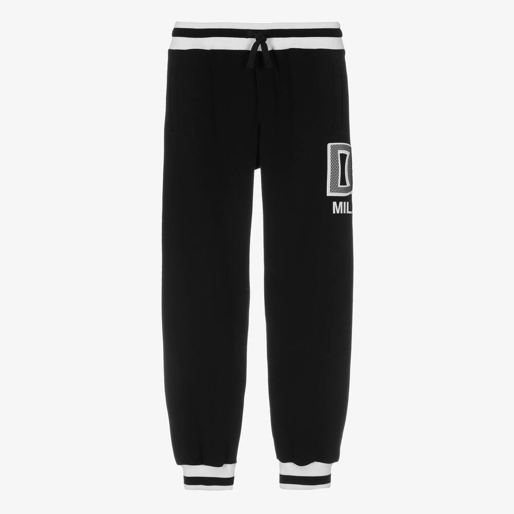 Dolce & Gabbana-Teen Boys Black Cotton Joggers | Childrensalon Outlet