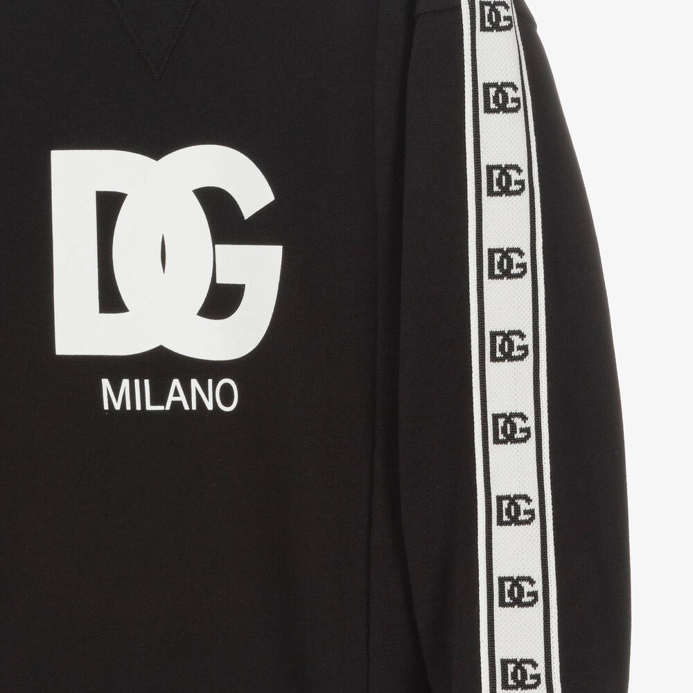 Dolce & Gabbana - Teen Boys Black Cotton Sweatshirt