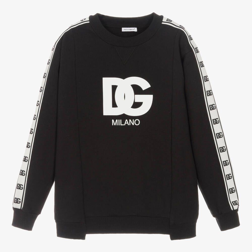 Dolce & Gabbana - Sweat-shirt noir ado garçon | Childrensalon