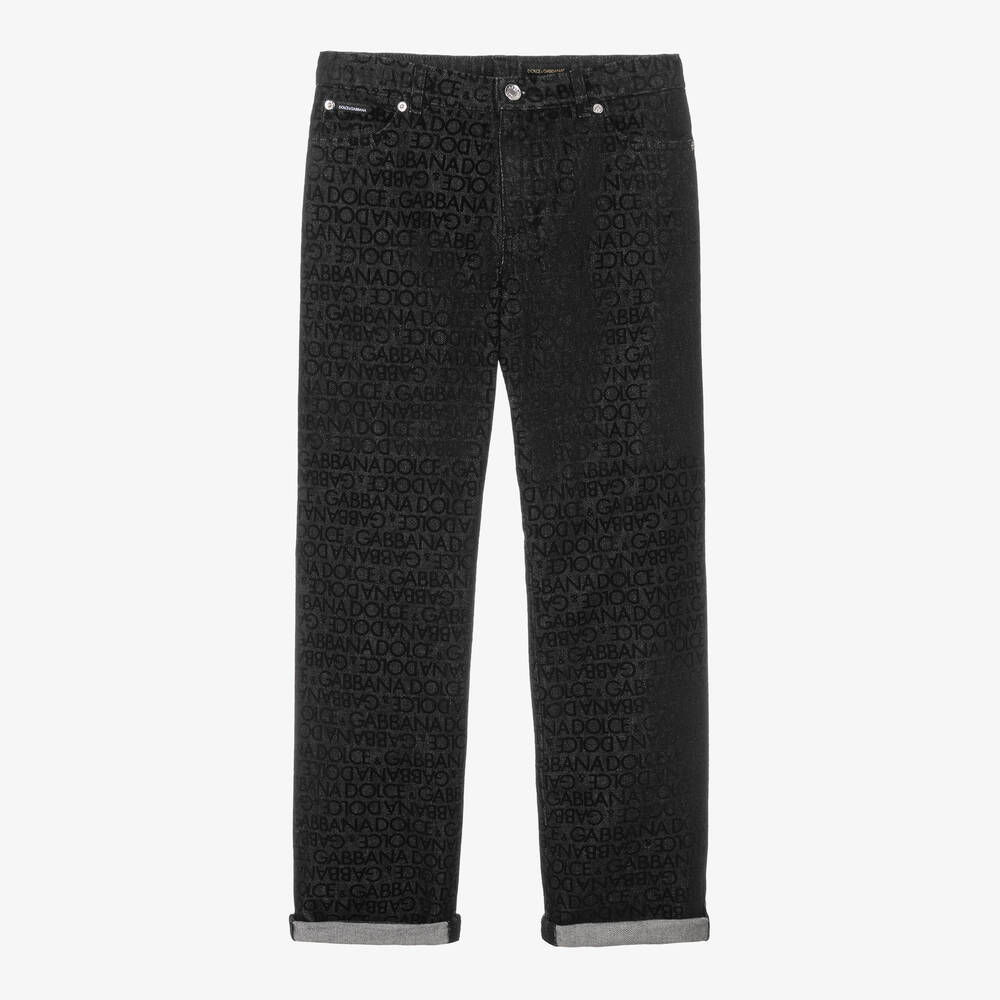 Dolce & Gabbana-Черные джинсы для мальчиков-подростков | Childrensalon Outlet