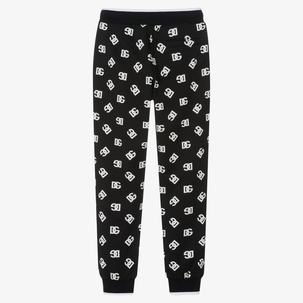Dolce & Gabbana-Teen Boys Black DG Logo Joggers | Childrensalon Outlet