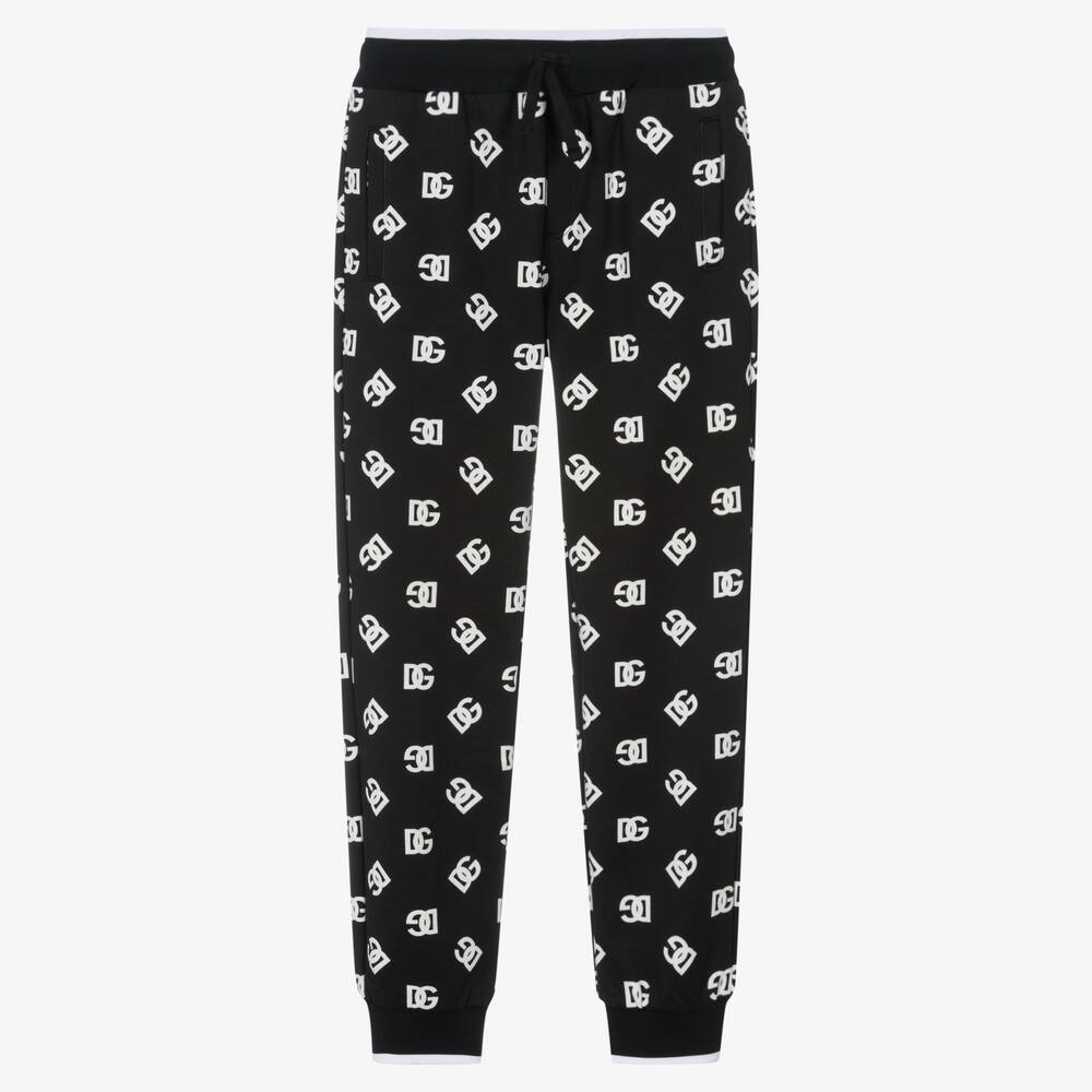 Dolce & Gabbana - Teen Boys Black DG Logo Joggers | Childrensalon