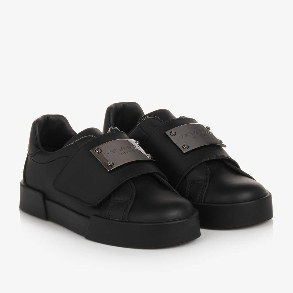 Dolce & Gabbana - Черные кожаные кроссовки | Childrensalon