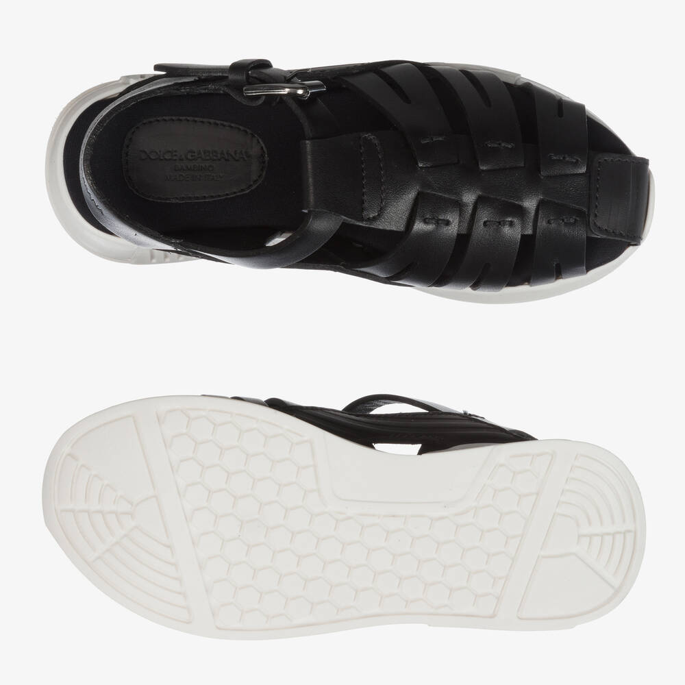 Dolce & Gabbana-Teen Boys Black Sandals | Childrensalon Outlet