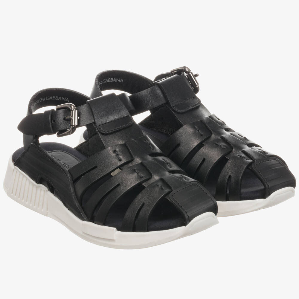 Dolce & Gabbana - Teen Boys Black Sandals | Childrensalon