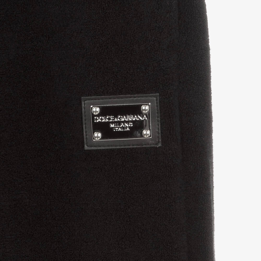 Dolce & Gabbana-Teen Boys Black Terry Cotton Joggers | Childrensalon Outlet