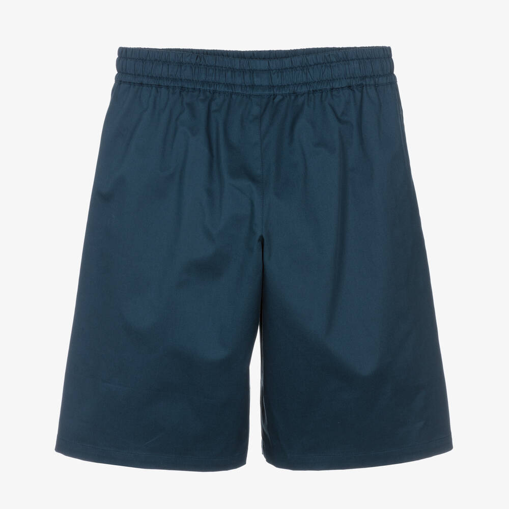 Dolce & Gabbana-Teen Boys Blue Cotton Crossover DG Shorts | Childrensalon Outlet