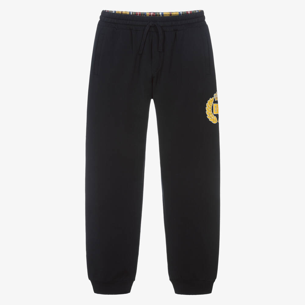 Dolce & Gabbana - Teen Boys Blue Cotton Joggers | Childrensalon