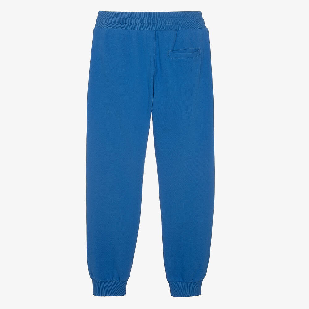 Blue cotton joggers outlet