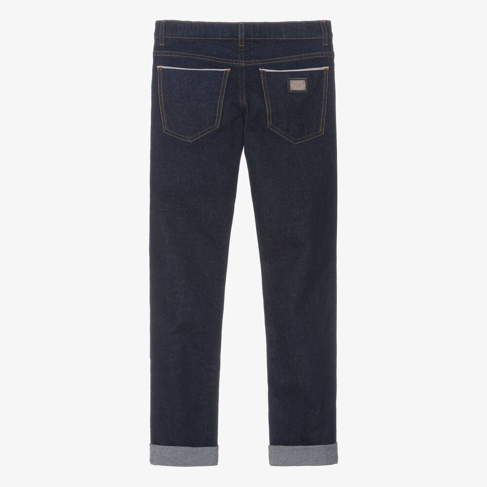 Dolce & Gabbana-Teen Boys Blue Denim Jeans | Childrensalon Outlet