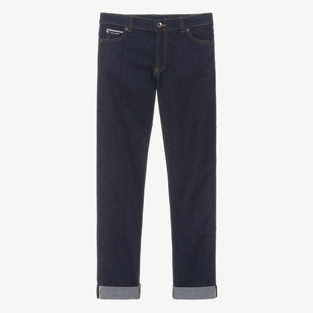 Dolce & Gabbana-Teen Boys Blue Denim Jeans | Childrensalon Outlet