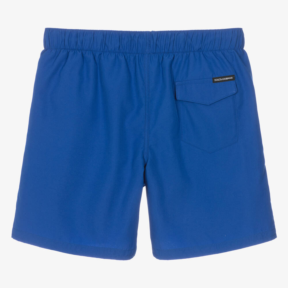 Dolce & Gabbana-Teen Boys Blue DG Swim Shorts | Childrensalon Outlet