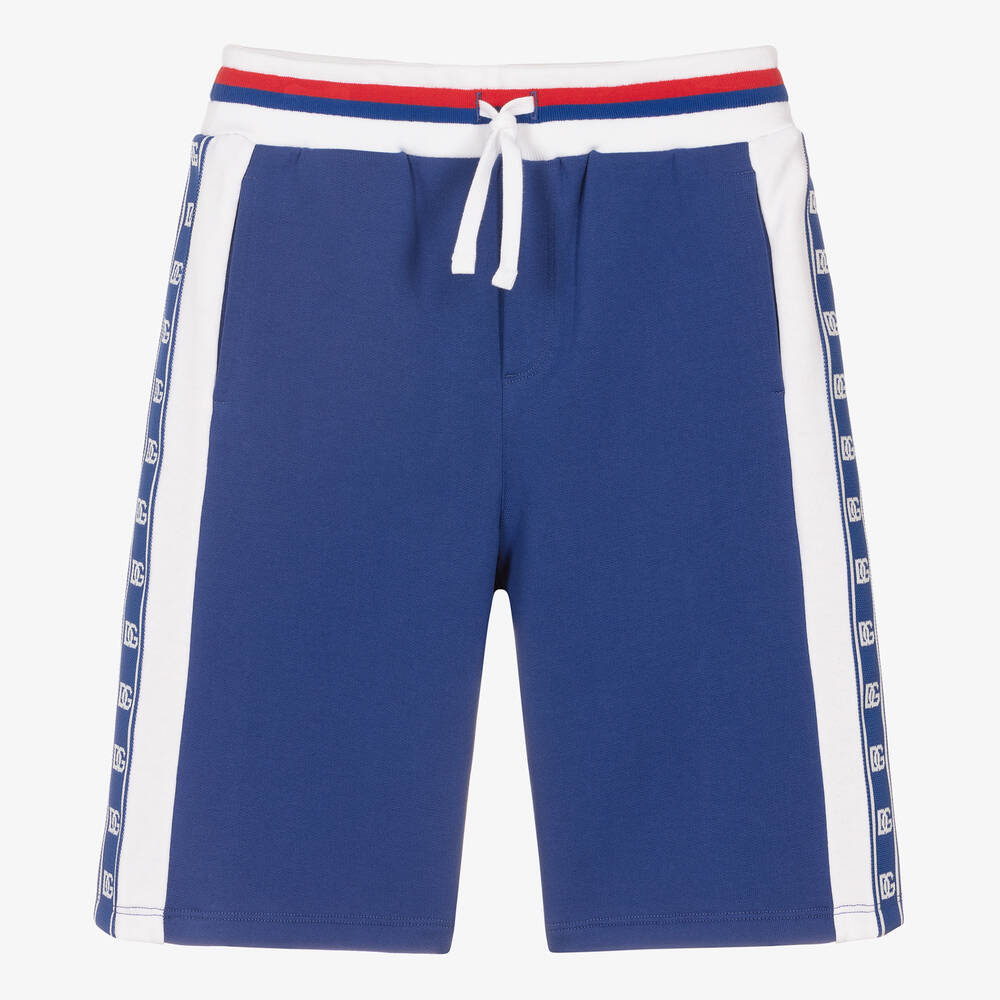 Dolce & Gabbana - Teen Boys Blue Jersey DG Shorts | Childrensalon