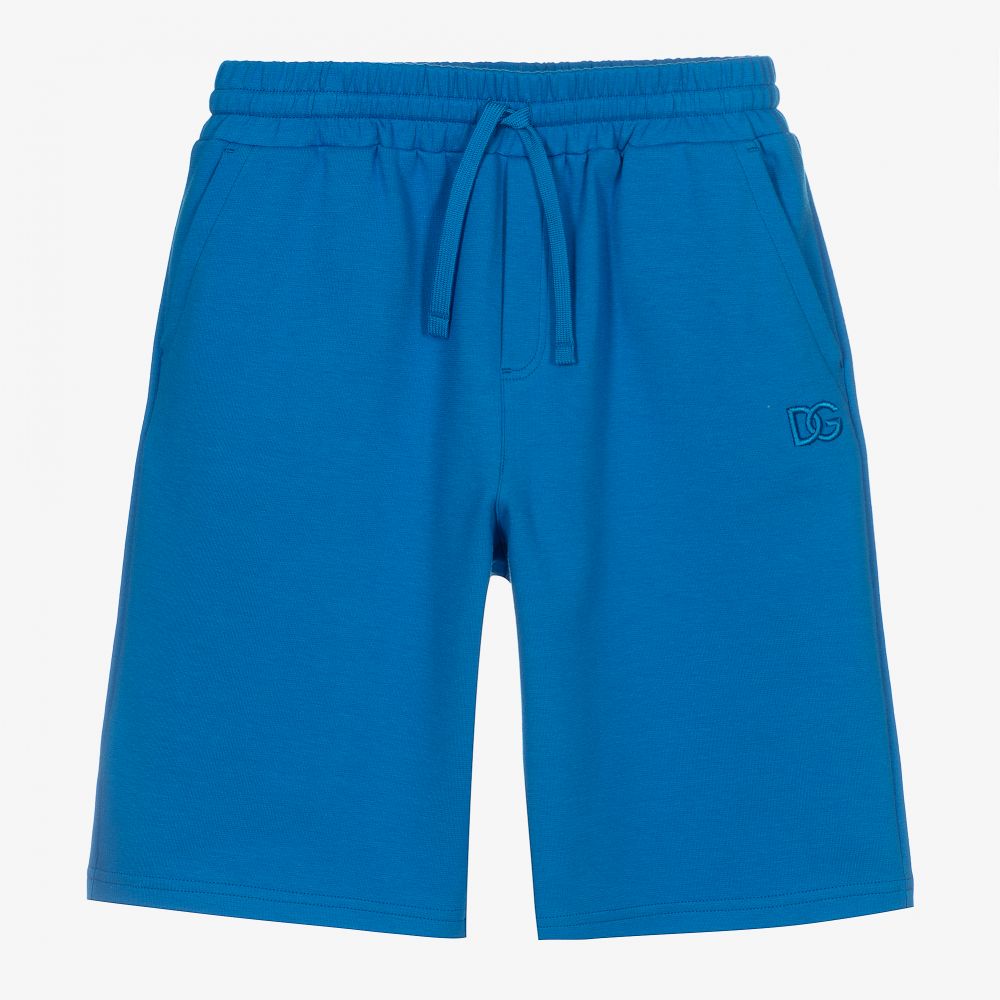 Dolce & Gabbana - Teen Boys Blue Jersey Shorts | Childrensalon