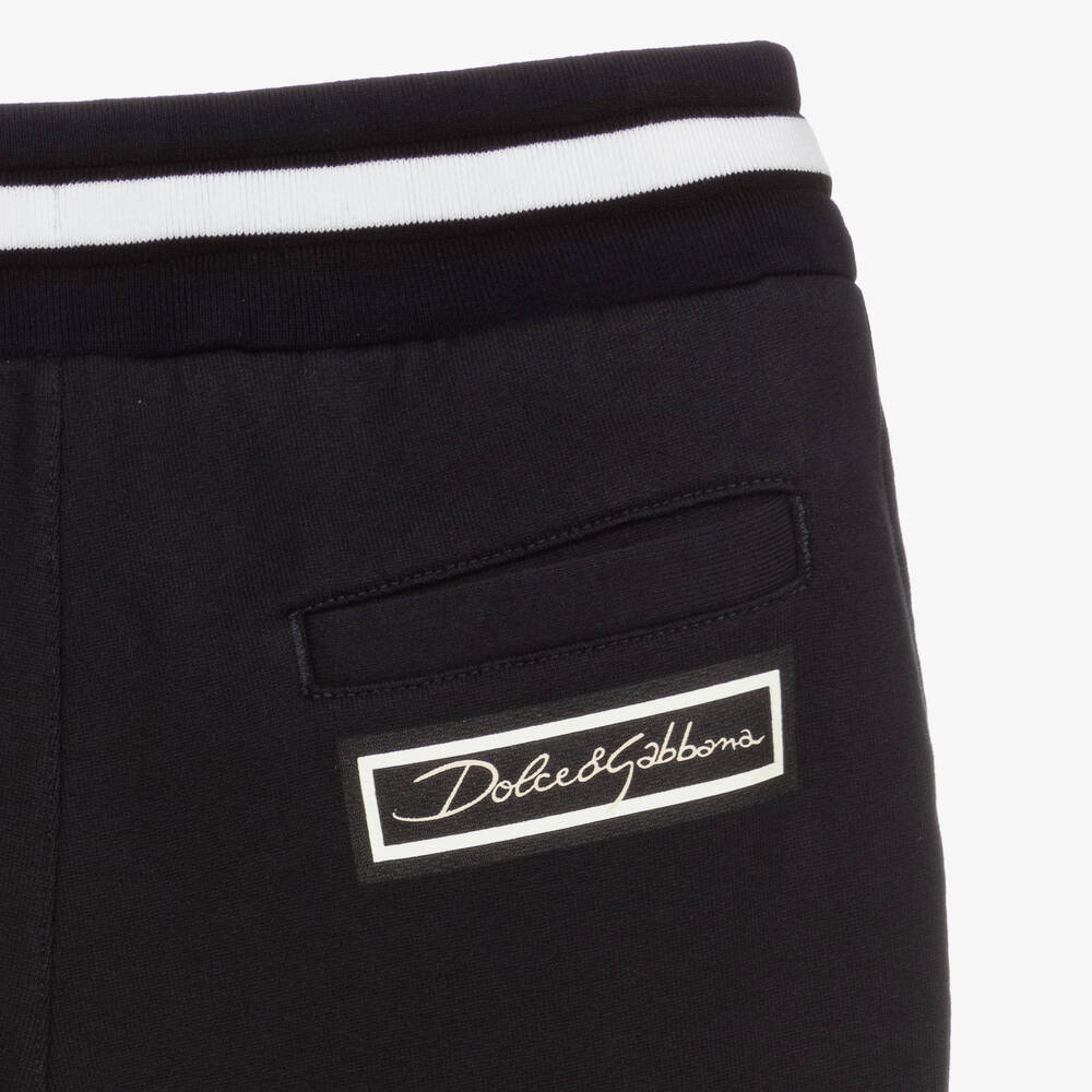 دولتشي آند غابانا-جوغرز تينز ولادي قطن جيرسي لون كحلي | Childrensalon Outlet