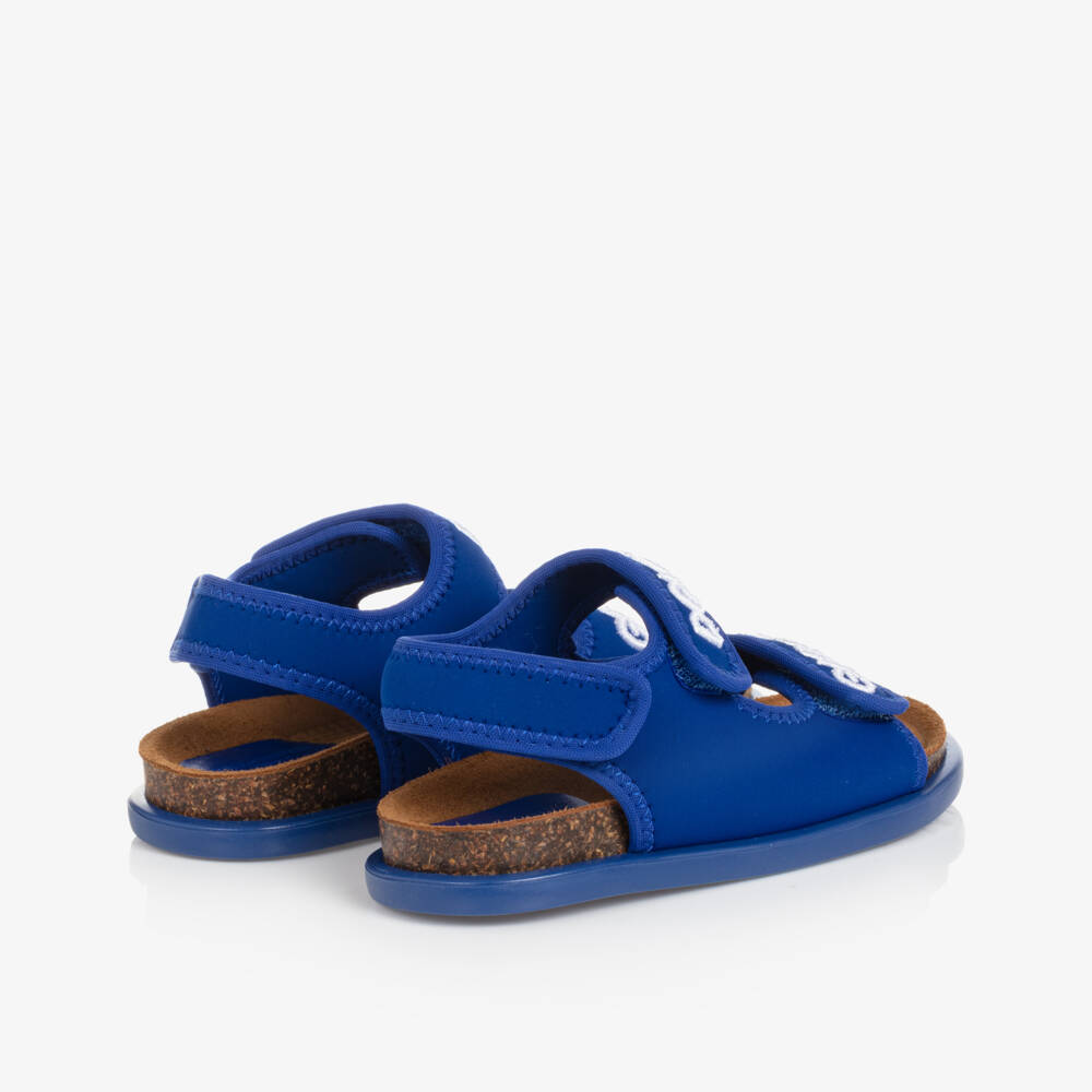 Dolce & Gabbana-Teen Boys Blue Logo Sandals | Childrensalon Outlet