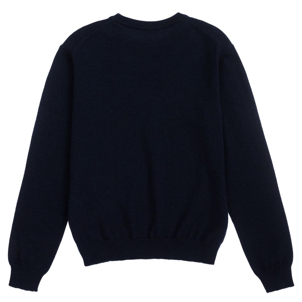 Dolce Gabbana Teen Boys Blue Logo Sweater Childrensalon Outlet