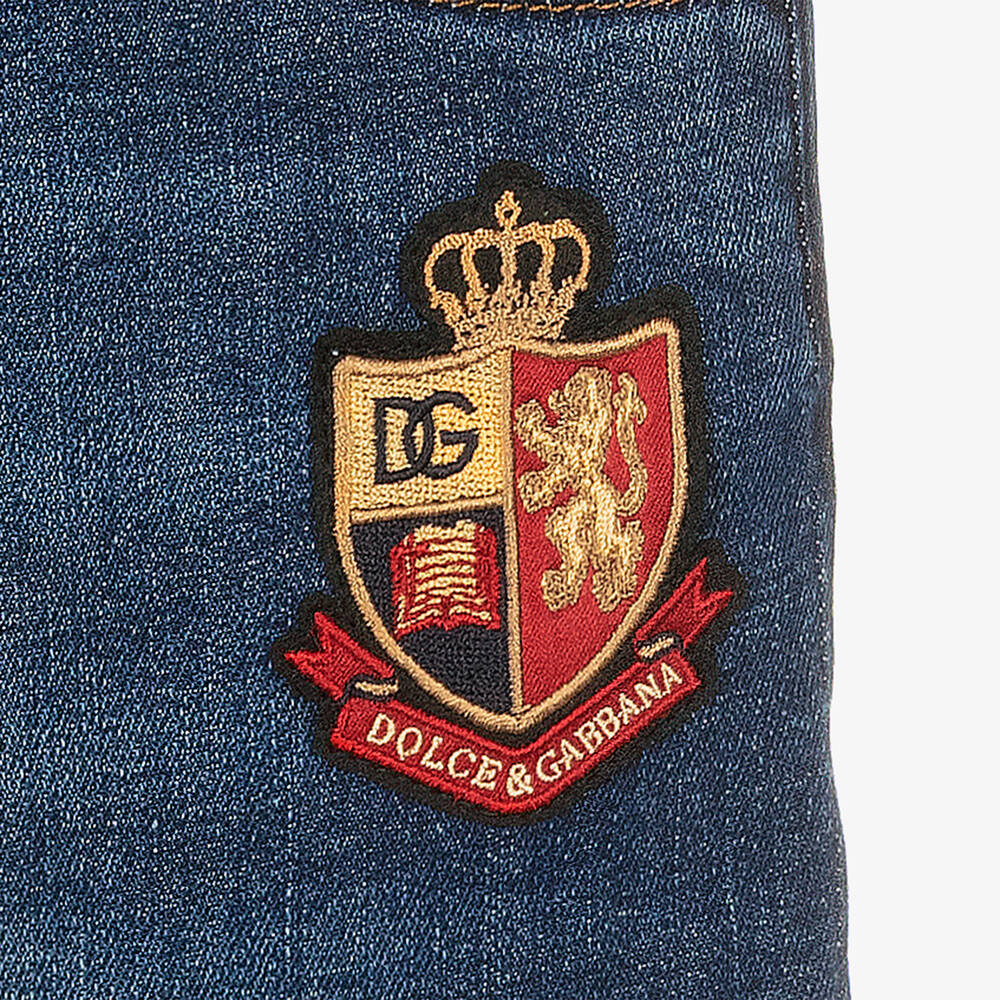 Dolce & Gabbana-Teen Boys Blue Slim Fit Denim Jeans | Childrensalon Outlet