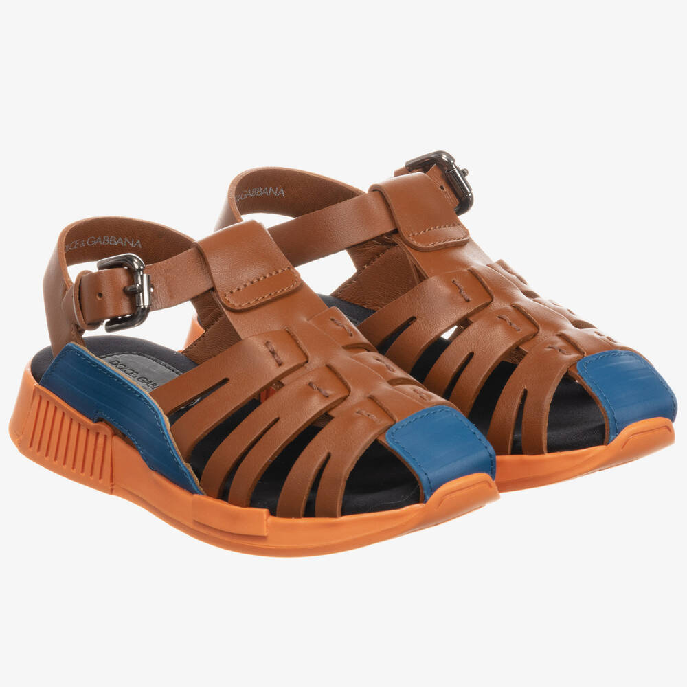 Dolce & Gabbana - Teen Boys Brown Sandals | Childrensalon