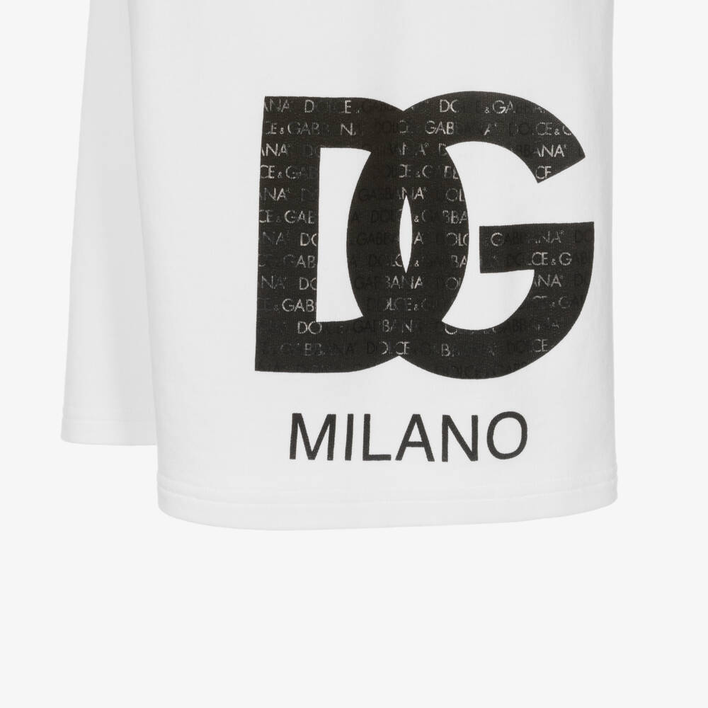 Dolce & Gabbana-Teen Boys Cotton Logo Shorts | Childrensalon Outlet