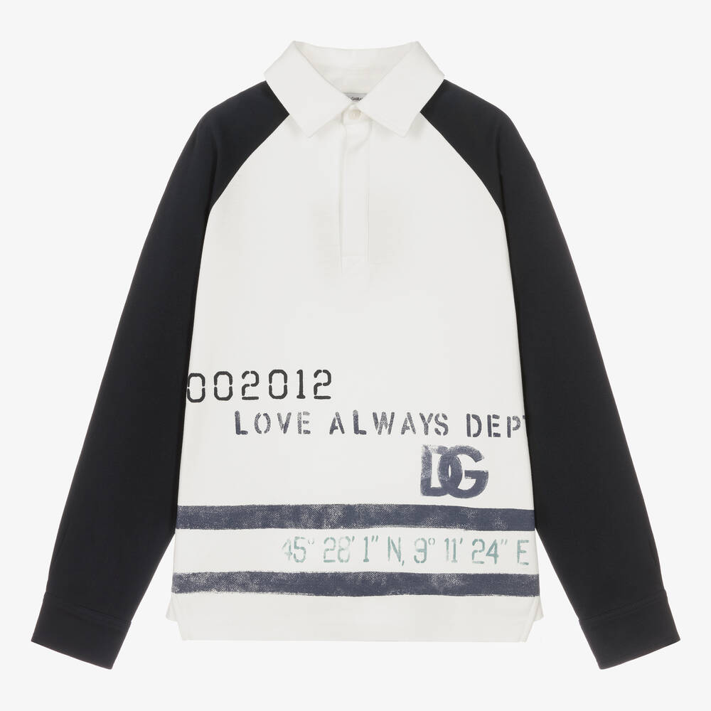 Dolce & Gabbana - Teen Boys Cotton Polo Shirt | Childrensalon