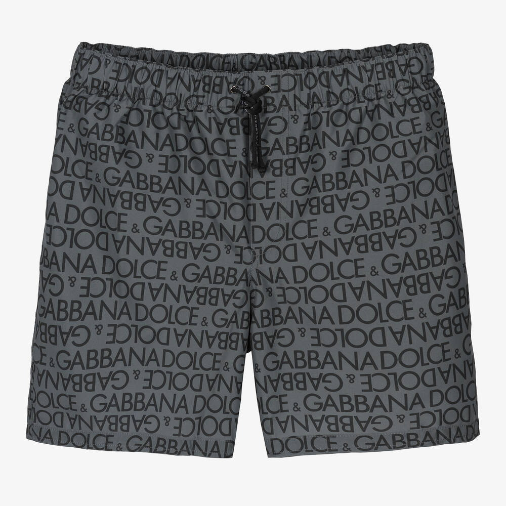 Dolce & Gabbana - Teen Boys Dark Grey Swim Shorts | Childrensalon