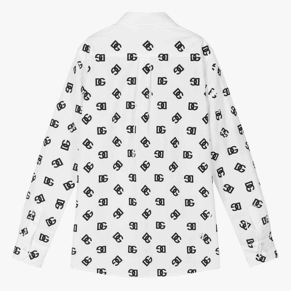 DOLCE & GABBANA DG オープンワーク 刺繍 ジャージ Tシャツ Jersey T-shirt with DG logo in Orange for Boys