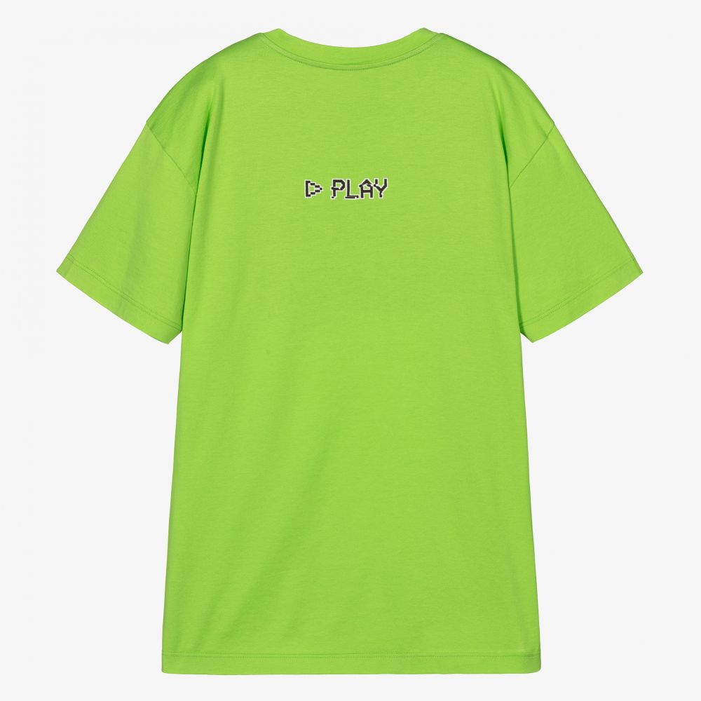 Dolce & Gabbana-Teen Boys Green Logo T-Shirt | Childrensalon Outlet
