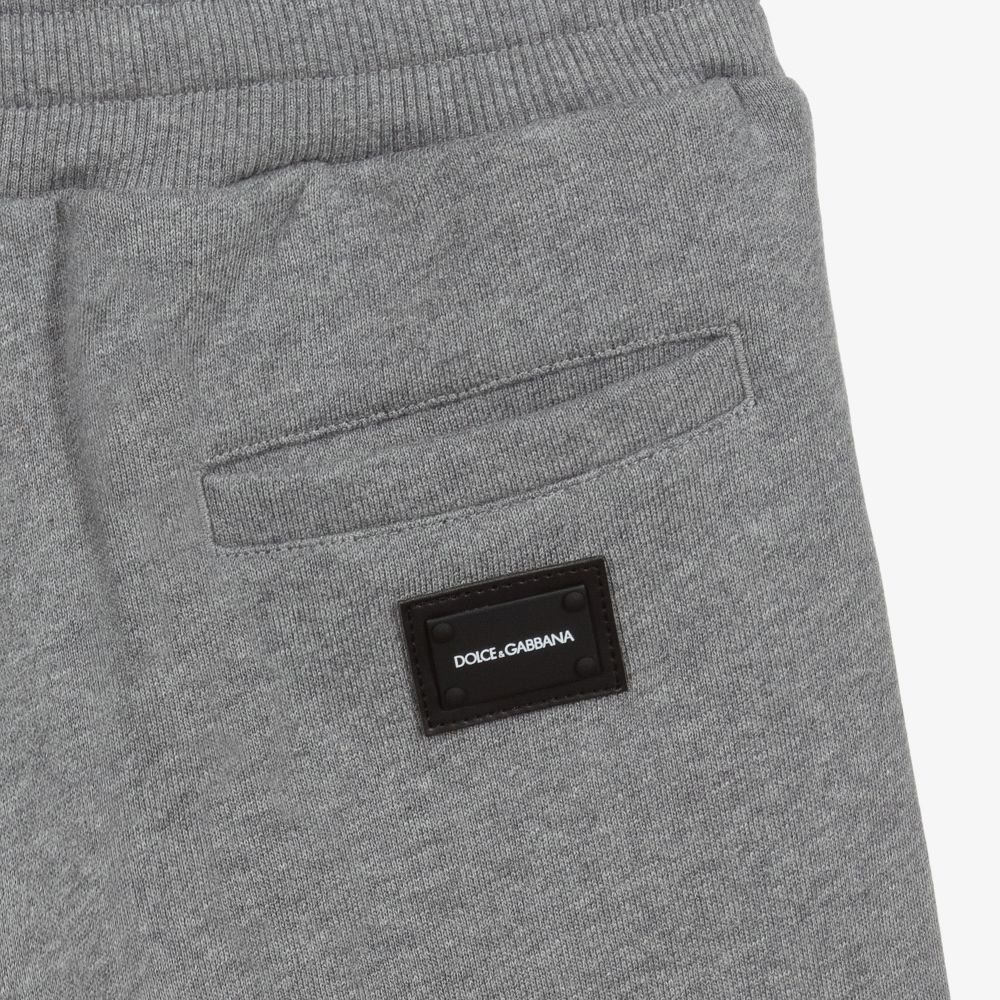 Dolce & Gabbana-Teen Boys Grey Jersey Shorts | Childrensalon Outlet