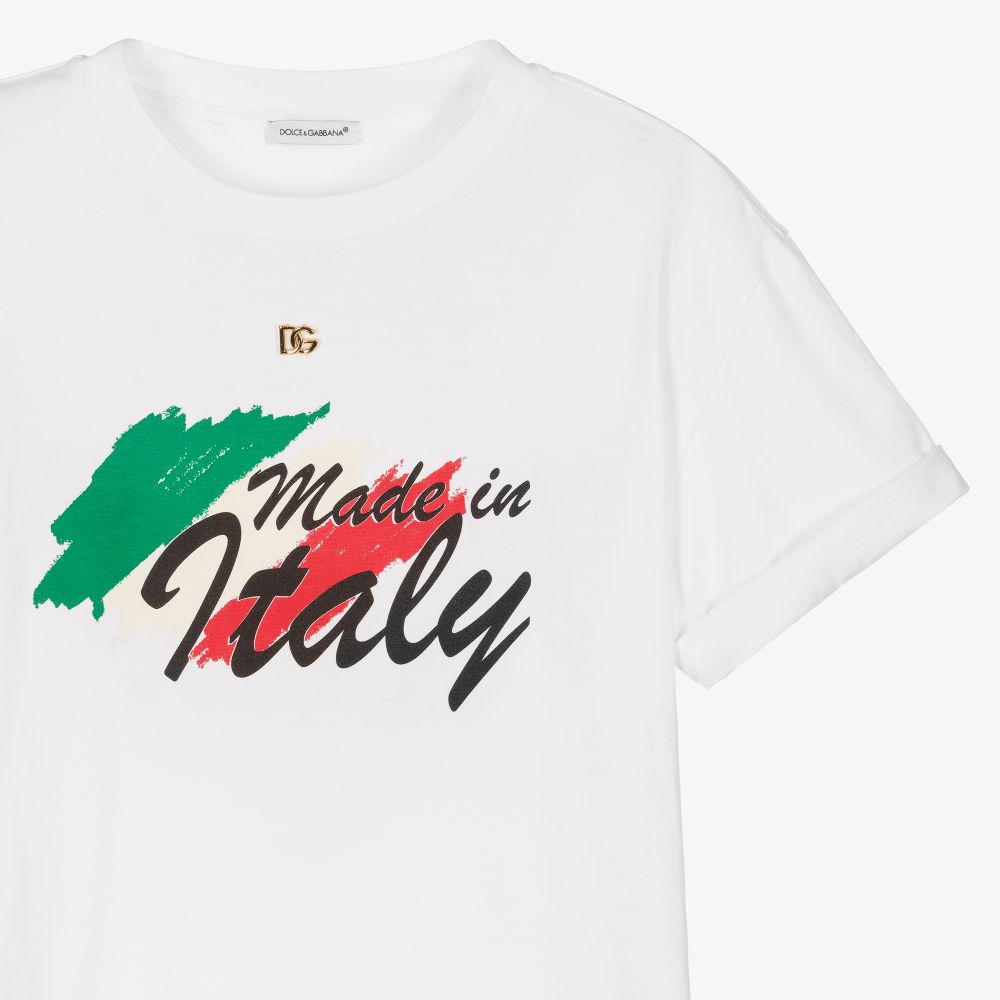 White dolce and gabbana t shirt hot sale