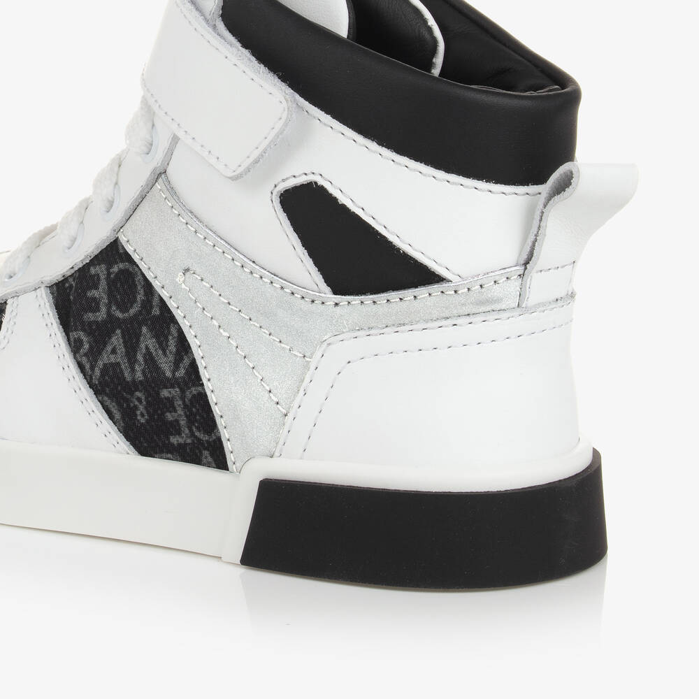 Dolce & Gabbana-Teen Boys Leather High Top Trainers | Childrensalon Outlet