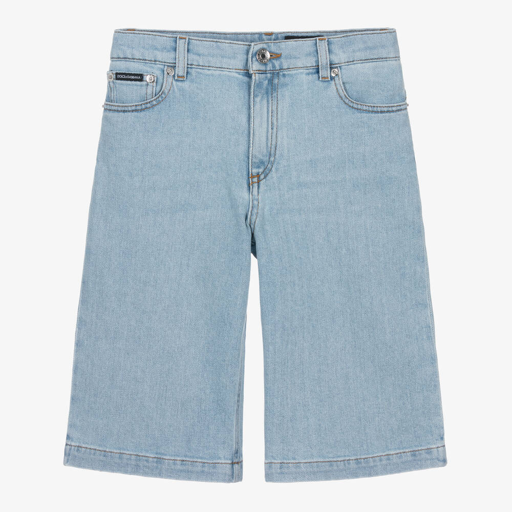 Teen Boys Light Blue Denim DG Shorts