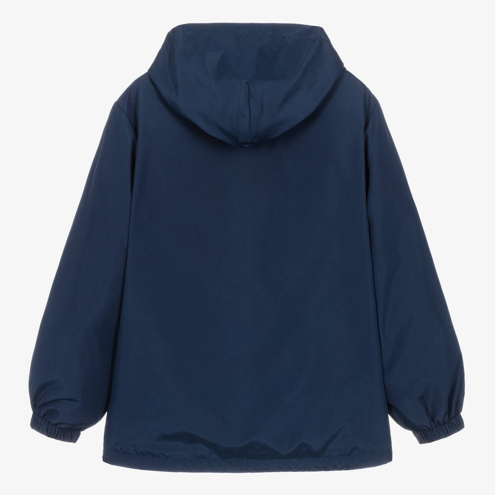 Dolce & Gabbana-Teen Boys Navy Blue Hooded Jacket | Childrensalon Outlet