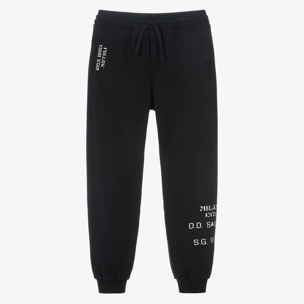 Dolce & Gabbana-Teen Boys Navy Blue Joggers | Childrensalon Outlet