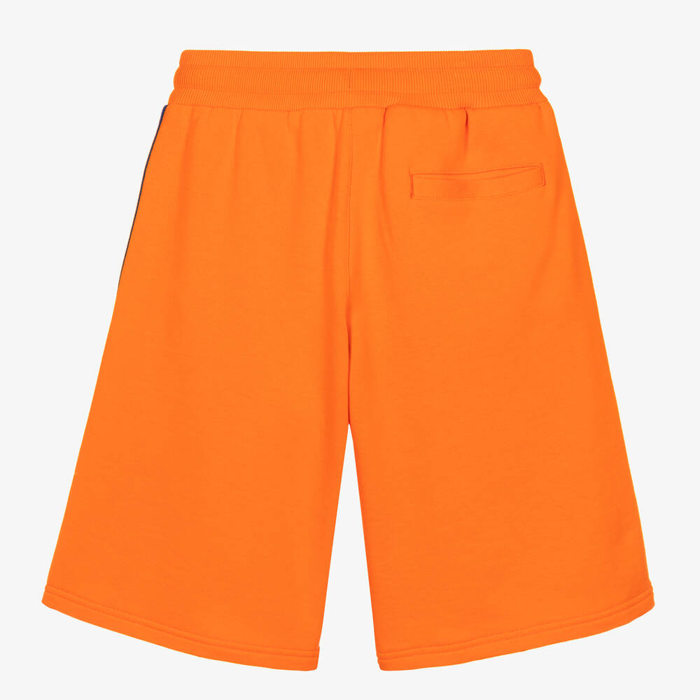 Dolce & Gabbana - Teen Boys Orange Cotton DG Tape Shorts Dolce & Gabbana - Teen Boys Orange Cotton DG Tape Shorts