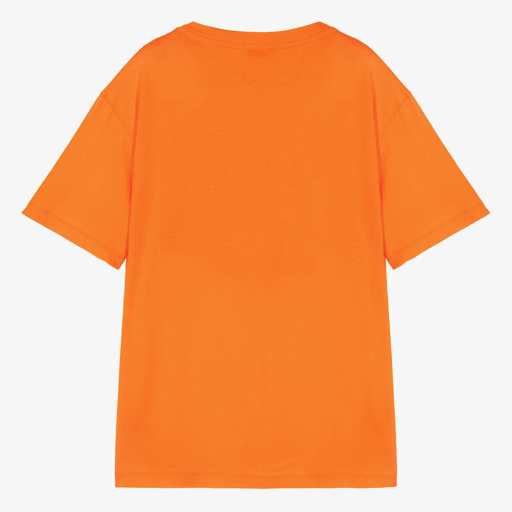 Dolce & Gabbana - Teen Boys Orange Cotton Palm Tree T-Shirt
