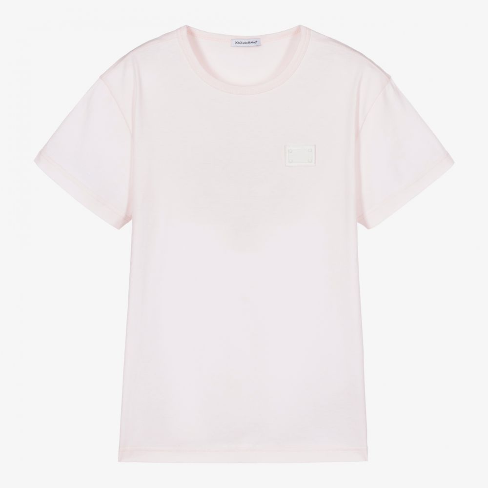 Dolce & Gabbana - Розовая хлопковая футболка для подростков | Childrensalon